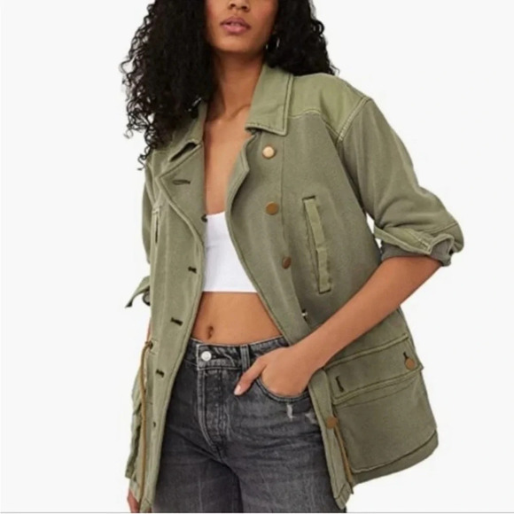 Free People We The Free Saturday Utility Jacket - Sweet Sage - Size XS - NWT - Picture 5 of 12